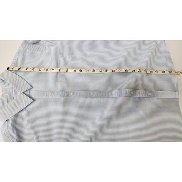 Croft & Barrow Women's Blue and White Striped Cotton Button Blouse Size Medium - Picture 5 of 9